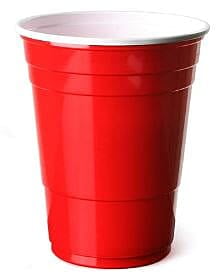 Red Plastic Disposable Cups 455ml