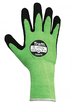 Traffi Gloves Green Cut Level D